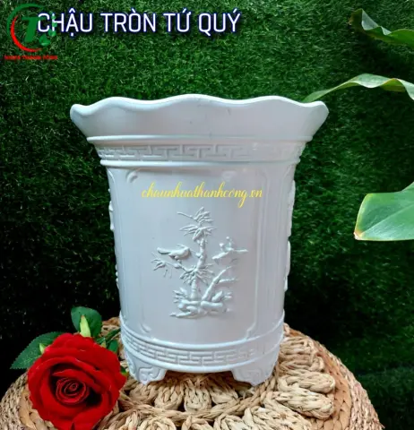 Sản phẩm Chậu nhựa tròn tứ quý ( mẫu mới )